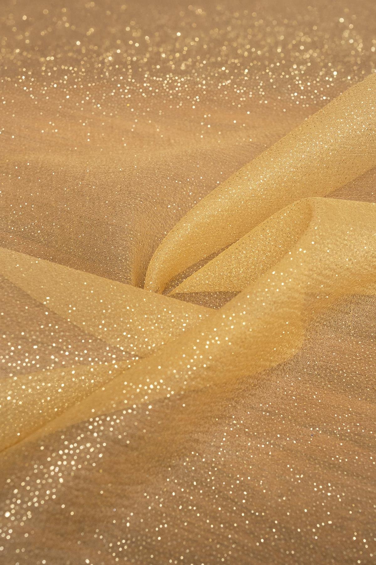 SİMLİ DALYA ORGANZE C#12 SARI - Kumaş Deposu