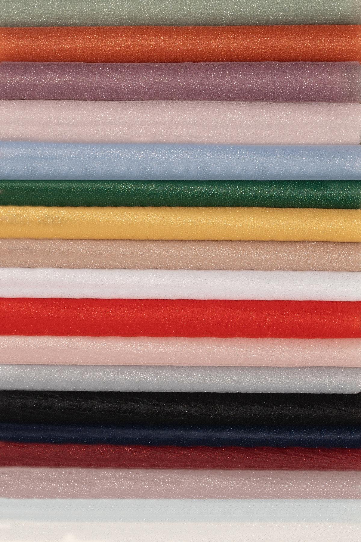 SİMLİ DALYA ORGANZE C#6 SİYAH - Kumaş Deposu