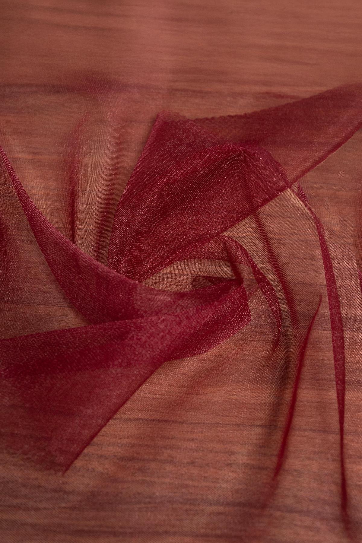 VİKTORYA TÜL C#33 BORDO - Kumaş Deposu