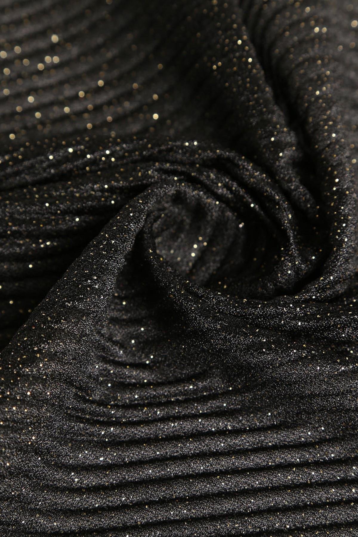 VIOLET DÜZ PLİSELİ C#11 SİYAH/GOLD  - Kumaş Deposu
