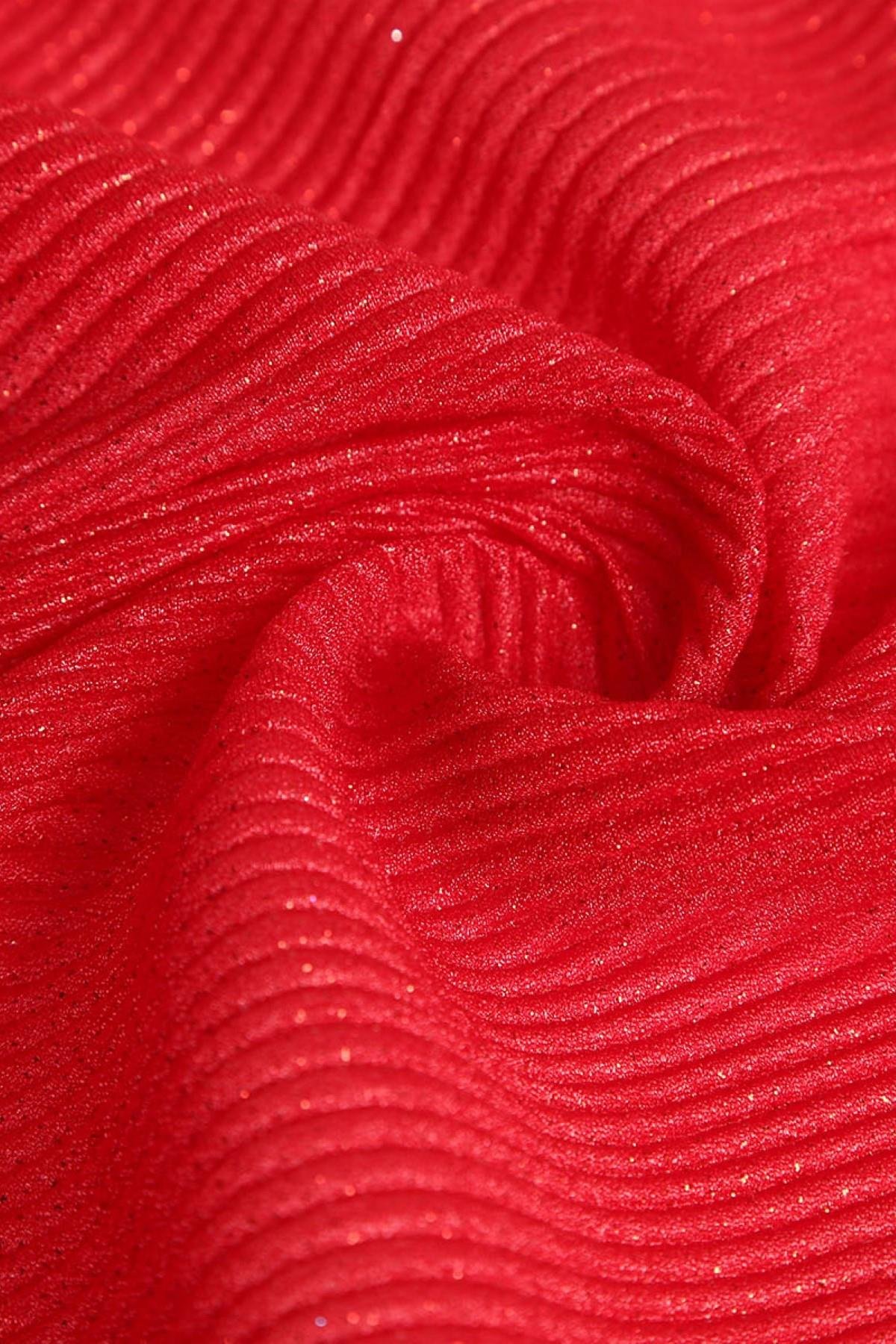 VIOLET DÜZ PLİSELİ C#8 KIRMIZI - Kumaş Deposu