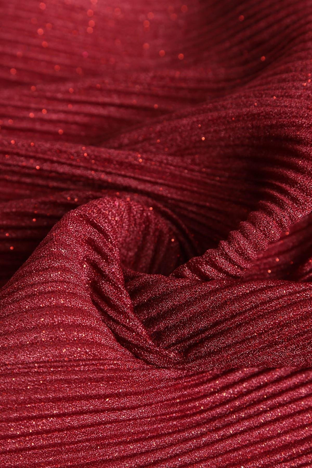 VIOLET DÜZ PLİSELİ C#9 BORDO - Kumaş Deposu