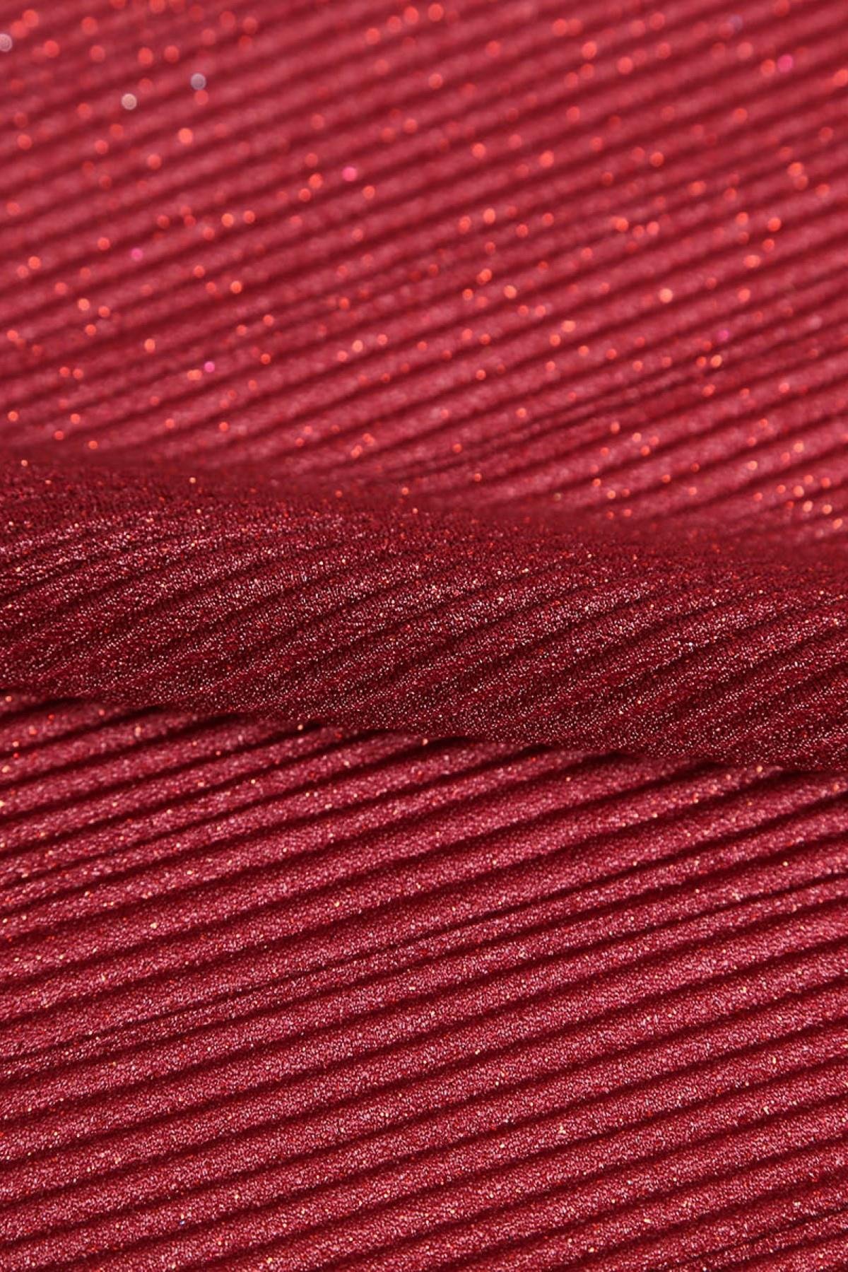 VIOLET DÜZ PLİSELİ C#9 BORDO - Kumaş Deposu