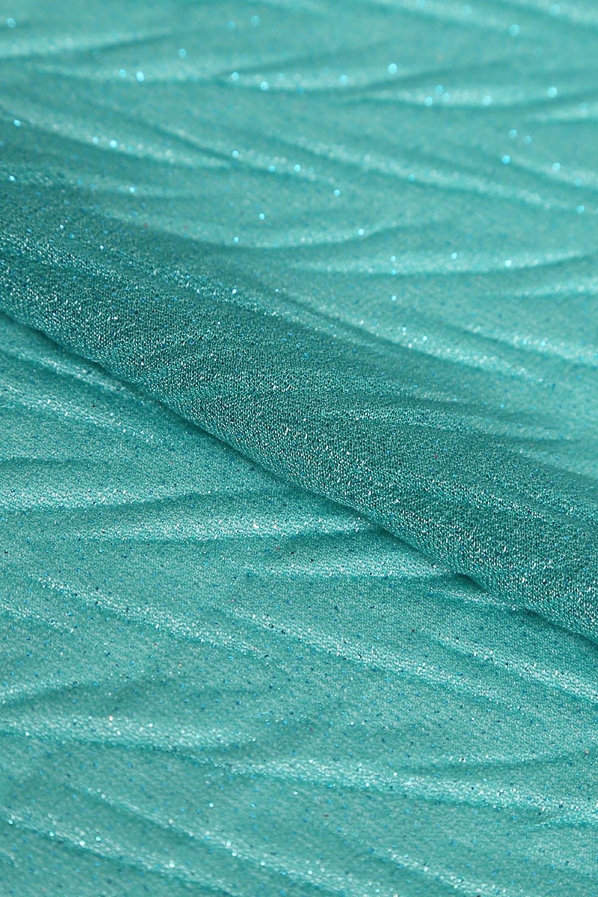 VIOLET ZİKZAK PLİSELİ C#74 YEŞİL - Kumaş Deposu