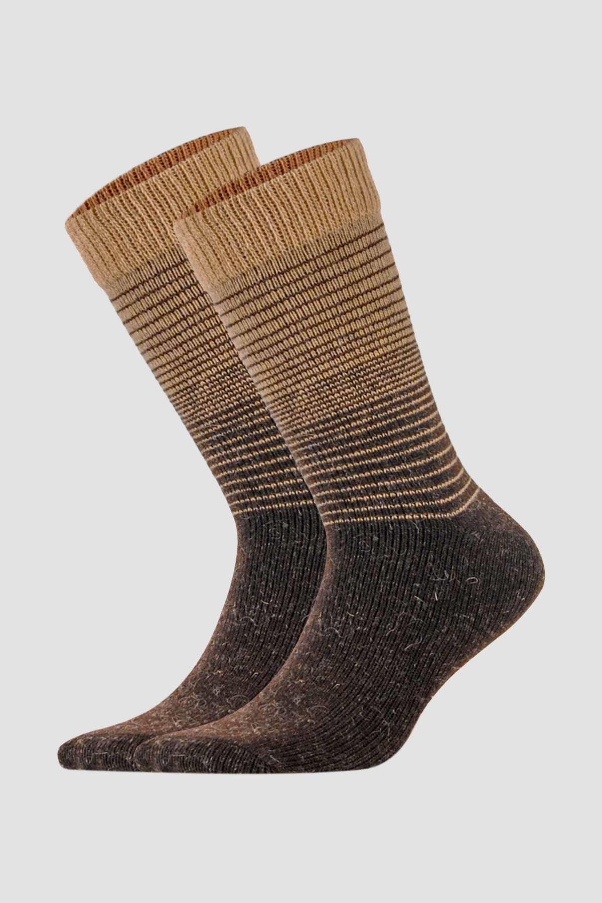 Aytuğ Herren Wintersocken aus Alpakawolle im 2'er Paket- 3098 B/K