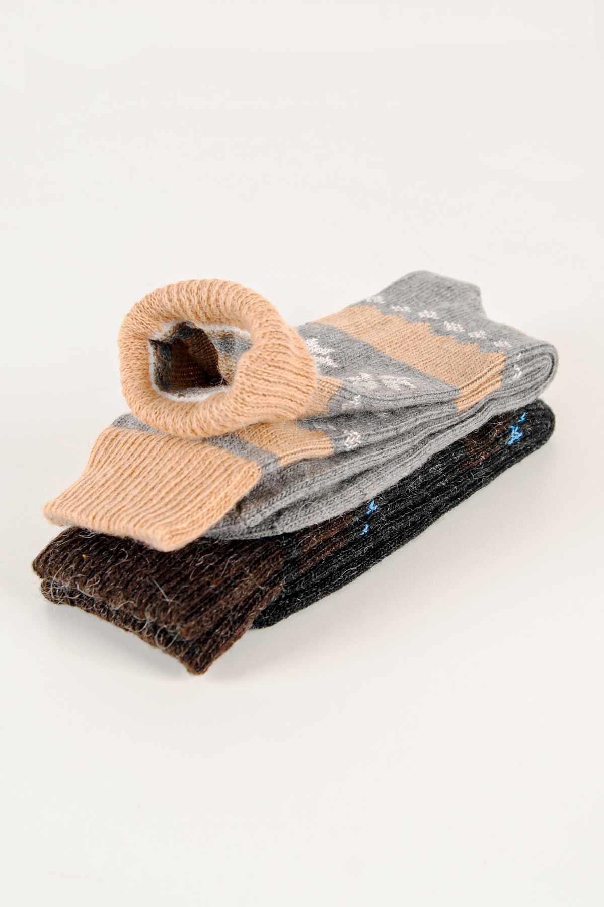 Aytuğ Men's Alpaca Feather Socket 2-Pack Socks - 3097 G/A