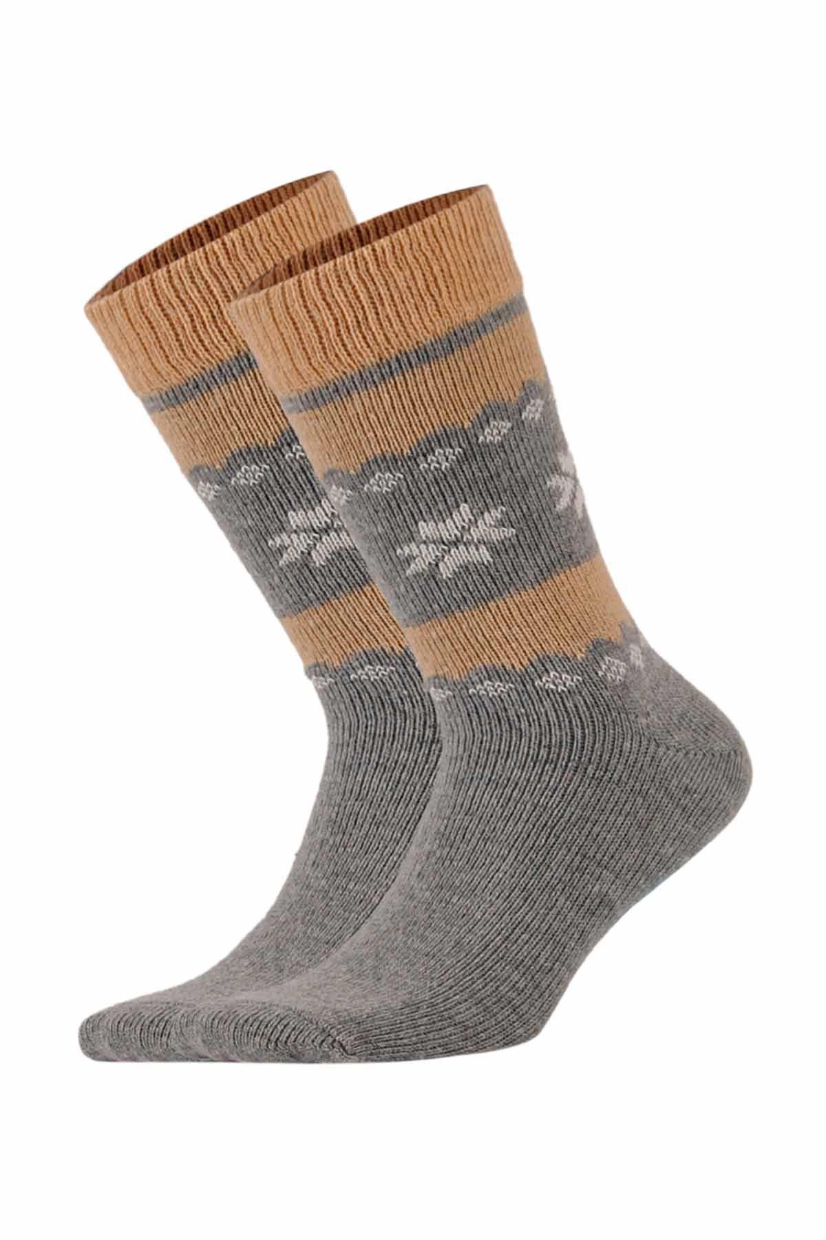 Aytuğ Men's Alpaca Feather Socket 2-Pack Socks - 3097 G/A