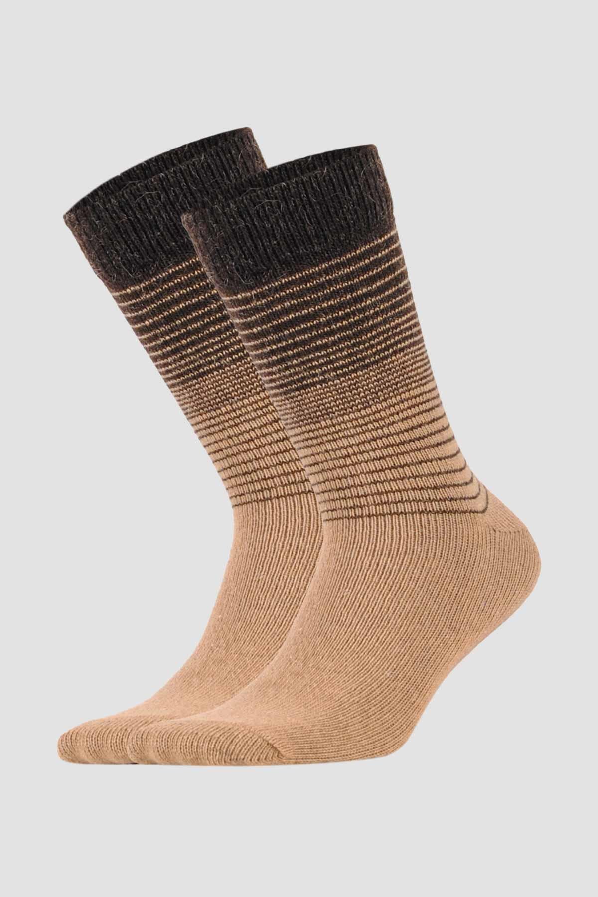 Aytuğ Herren Wintersocken aus Alpakawolle im 2'er Paket- 3098 B/K