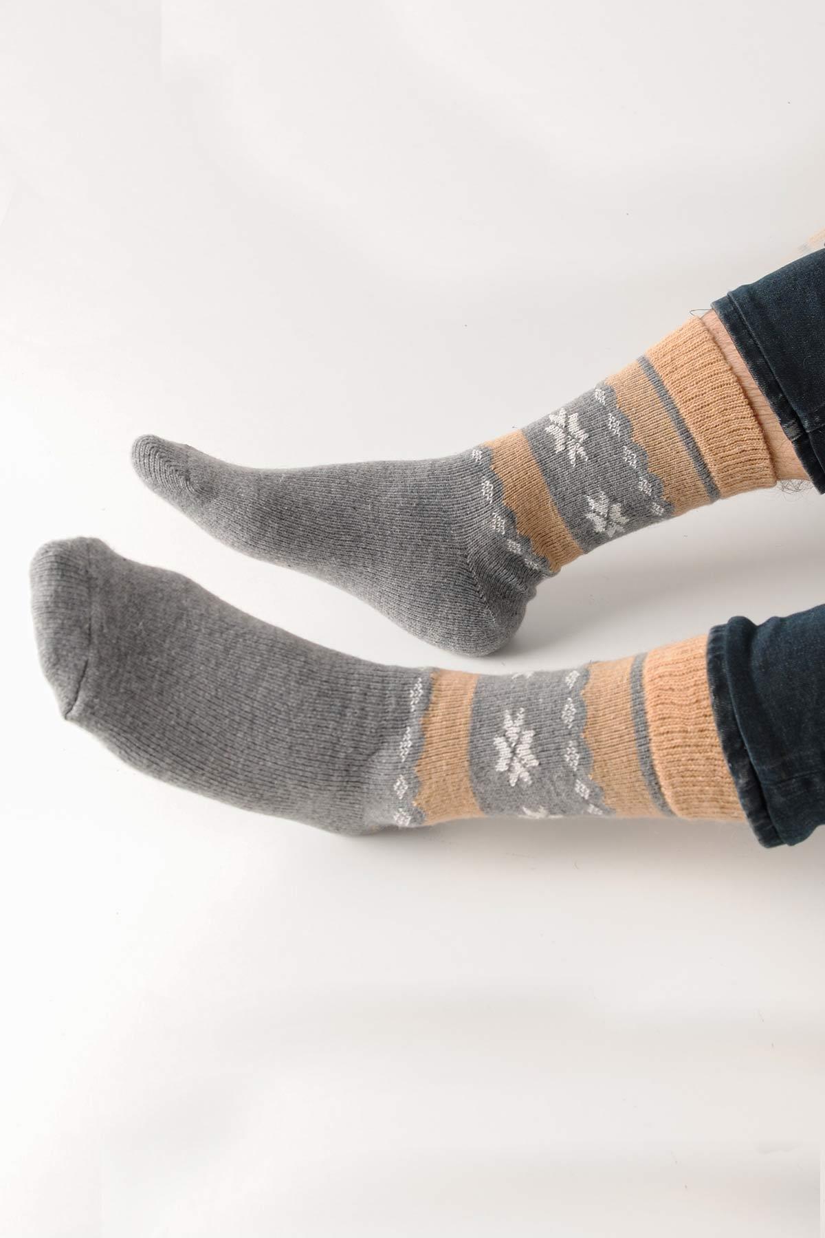 Aytuğ Men's Alpaca Feather Socket 2-Pack Socks - 3097 G/A