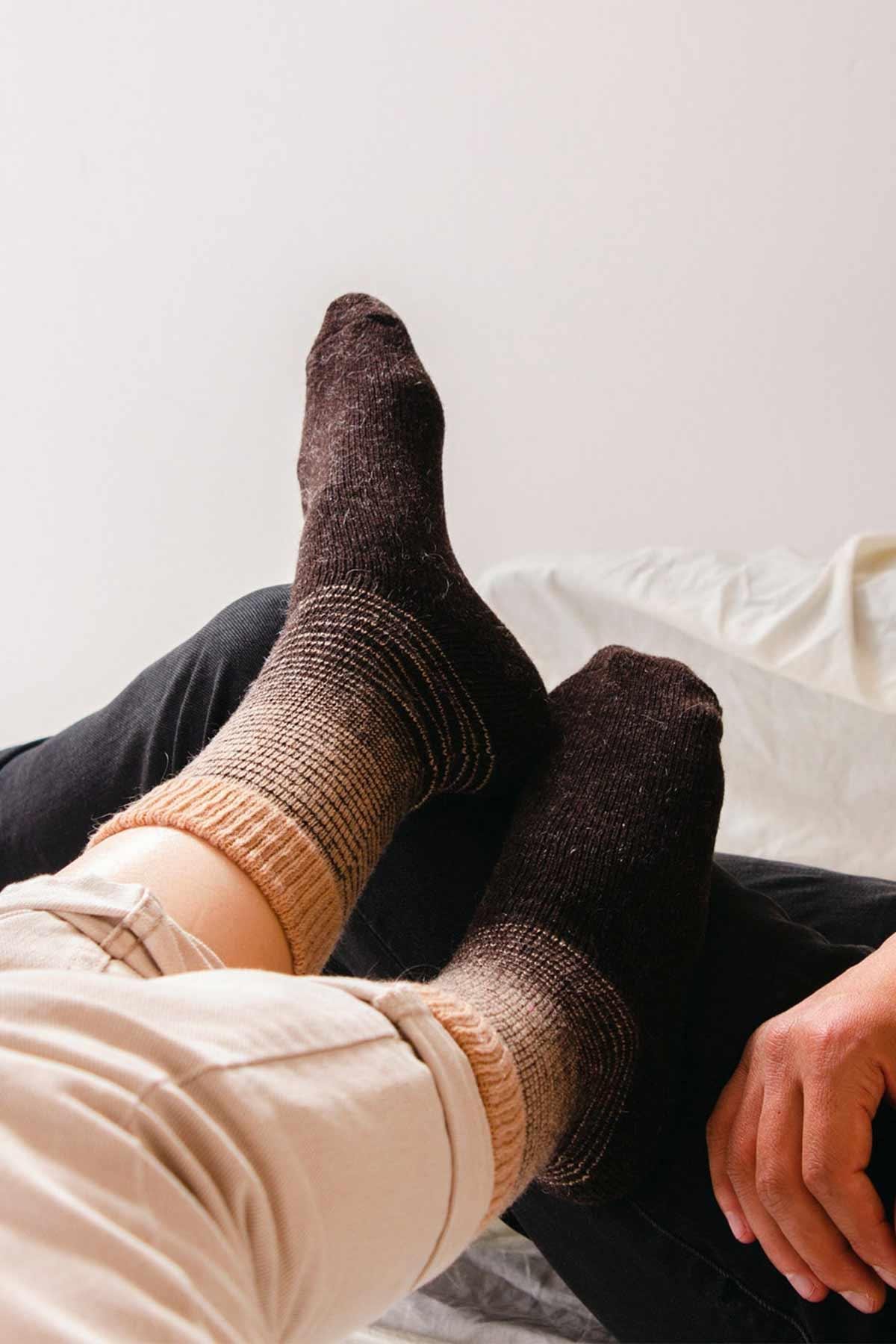 Aytuğ Herren Wintersocken aus Alpakawolle im 2'er Paket- 3098 B/K