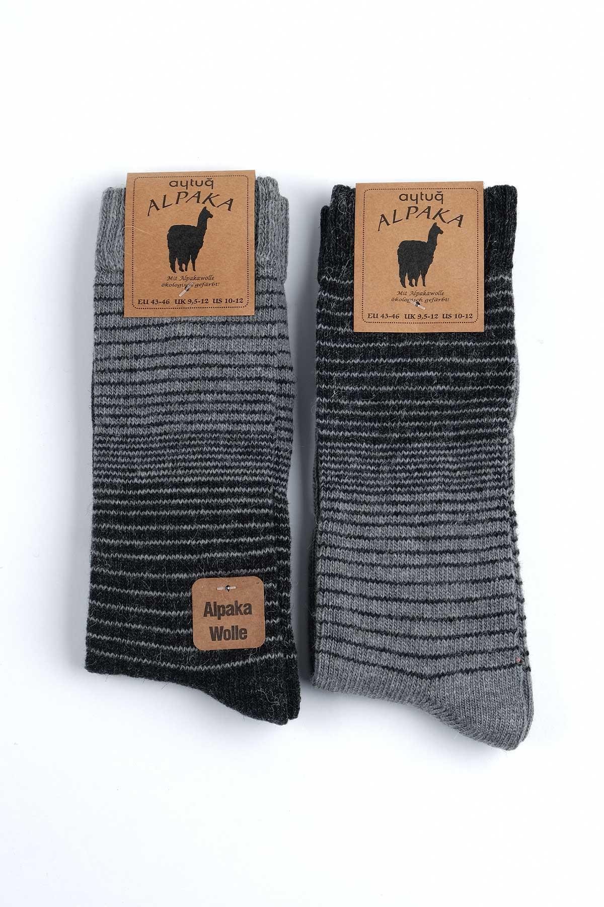 Aytuğ Men's Alpaca Hair Socket 2-pack Socks - 3098 G/A