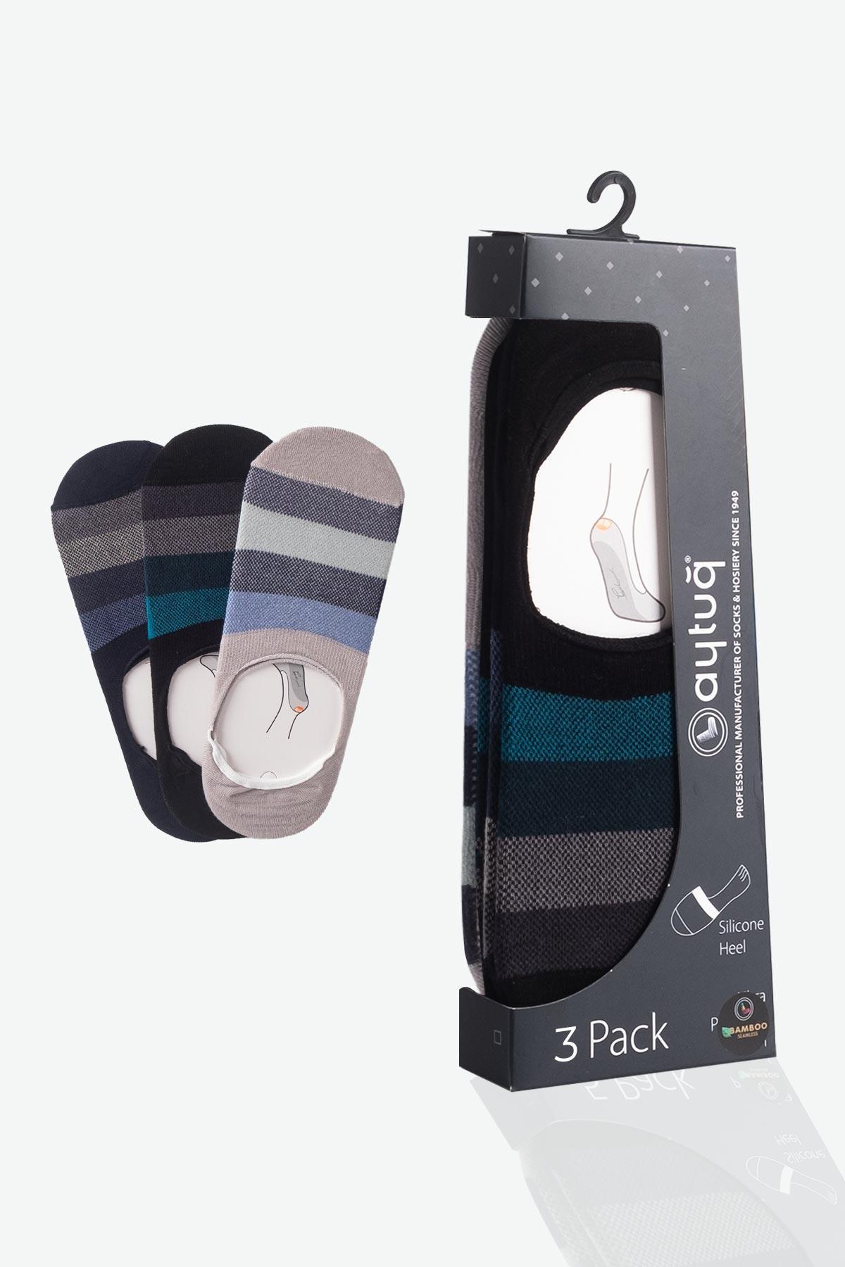Aytuğ Men's Bamboo 3 Pairs Special Boxed Ballet Socks - 14320
