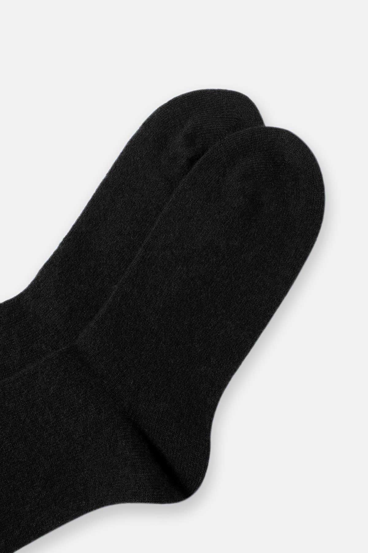 Aytuğ Erkek Kuzu Yünü Lambswool Tekli Soket Çorap Siyah
