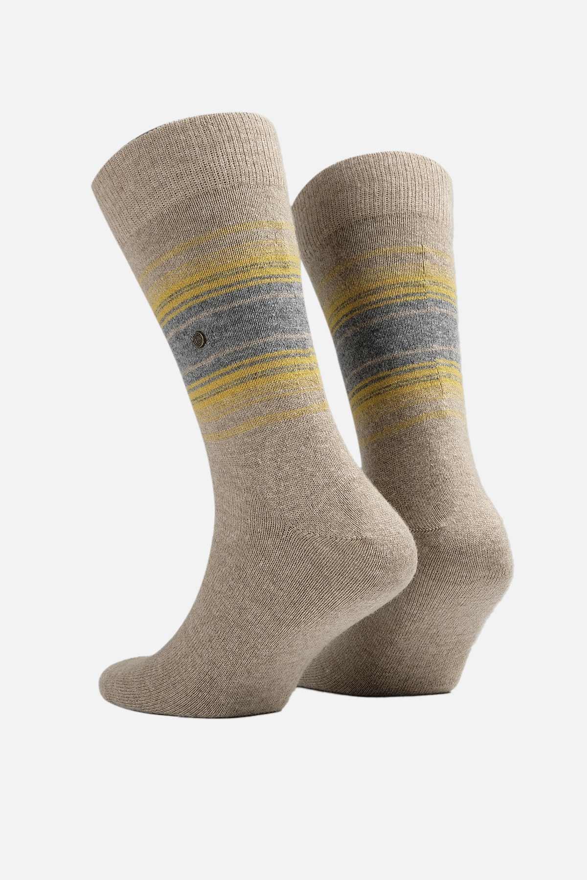 Aytuğ Erkek Koyun Yünü (Lambswool) Tekli Bej Soket Çorap - A-25095-B