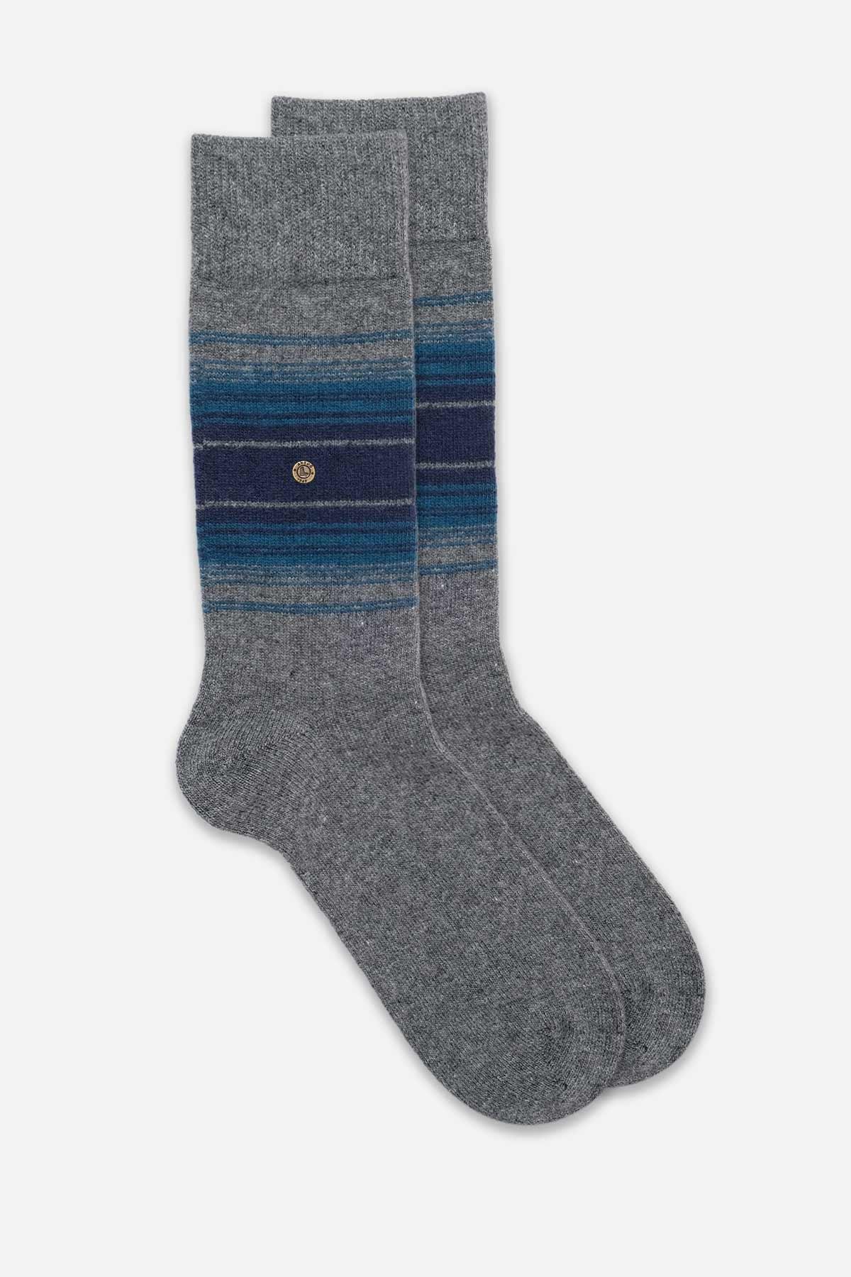 Aytuğ Erkek Koyun Yünü (Lambswool) Tekli Füme Soket Çorap - A-25095-F