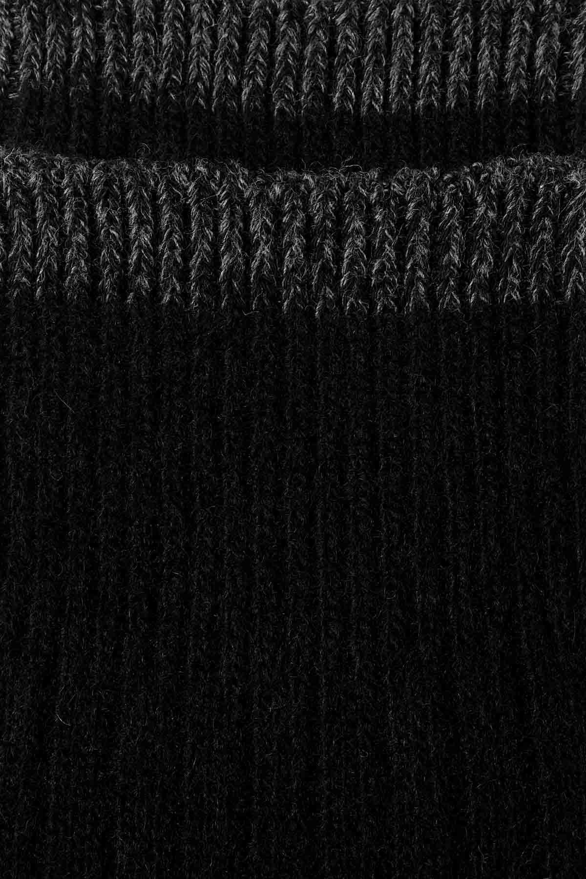 Aytuğ Erkek Kuzu Yünü (Lambswool) Tekli Siyah Soket Çorap A 25094 S