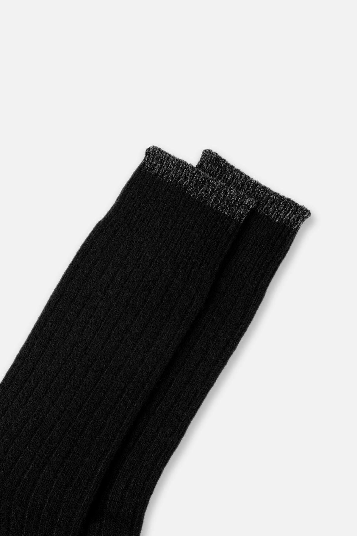 Aytuğ Erkek Kuzu Yünü (Lambswool) Tekli Siyah Soket Çorap A 25094 S