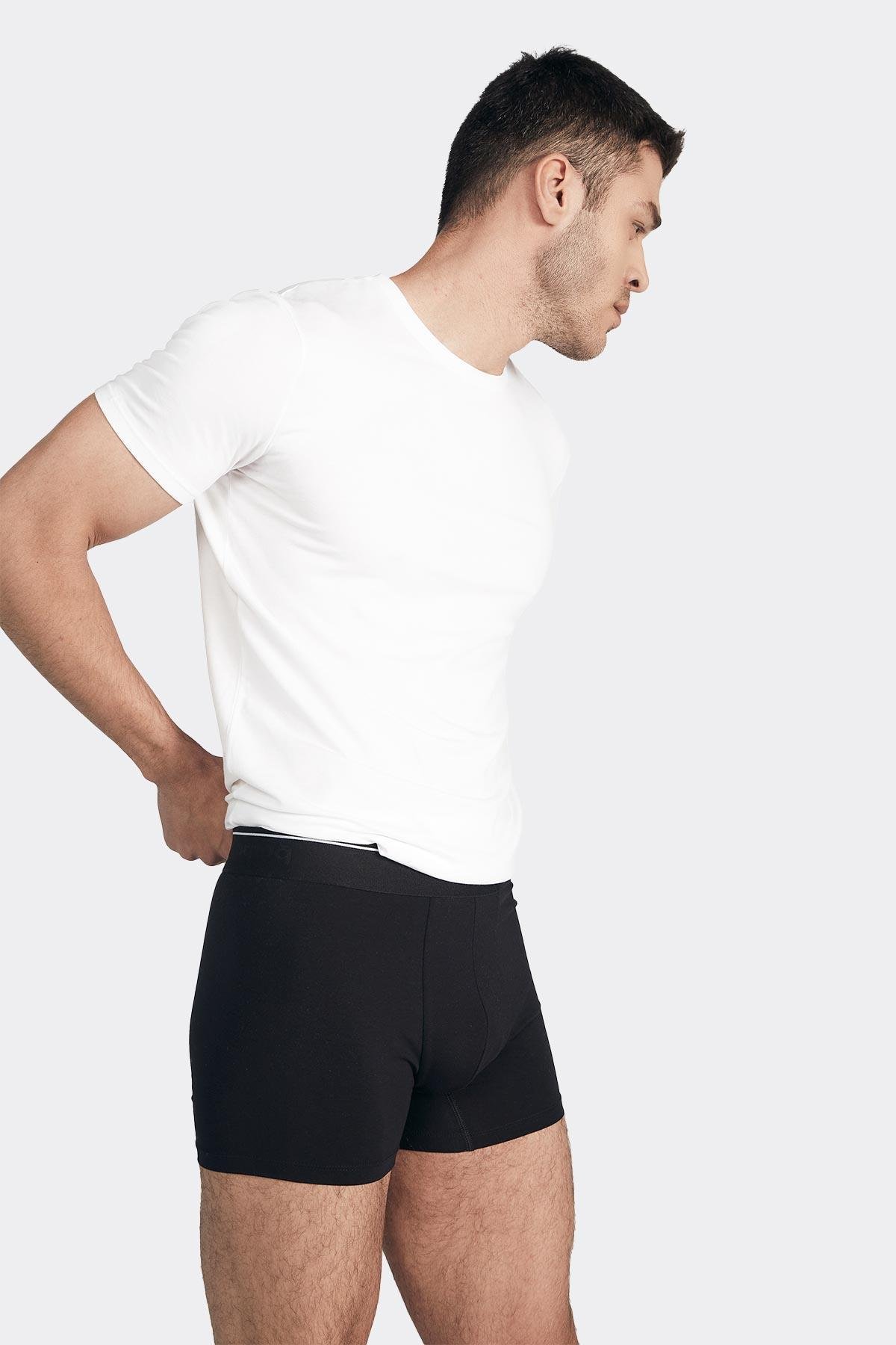 Aytuğ Men's Modal by Tencel™ Black and Patterned 2-Pack Boxer