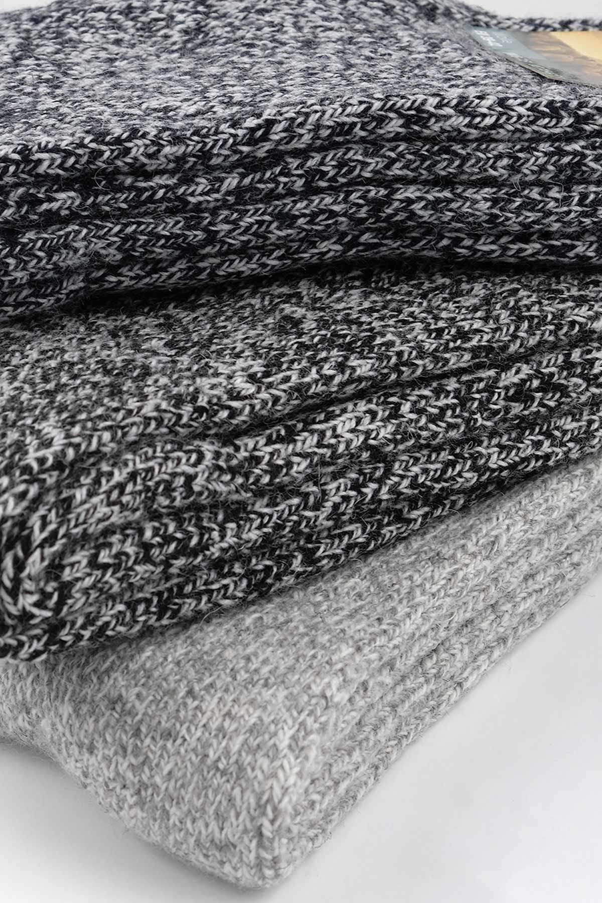 Aytuğ Erkek Norweger Merino Yünü Kışlık 3'lü Renkli Soket Bot Çorabı Çok Renkli