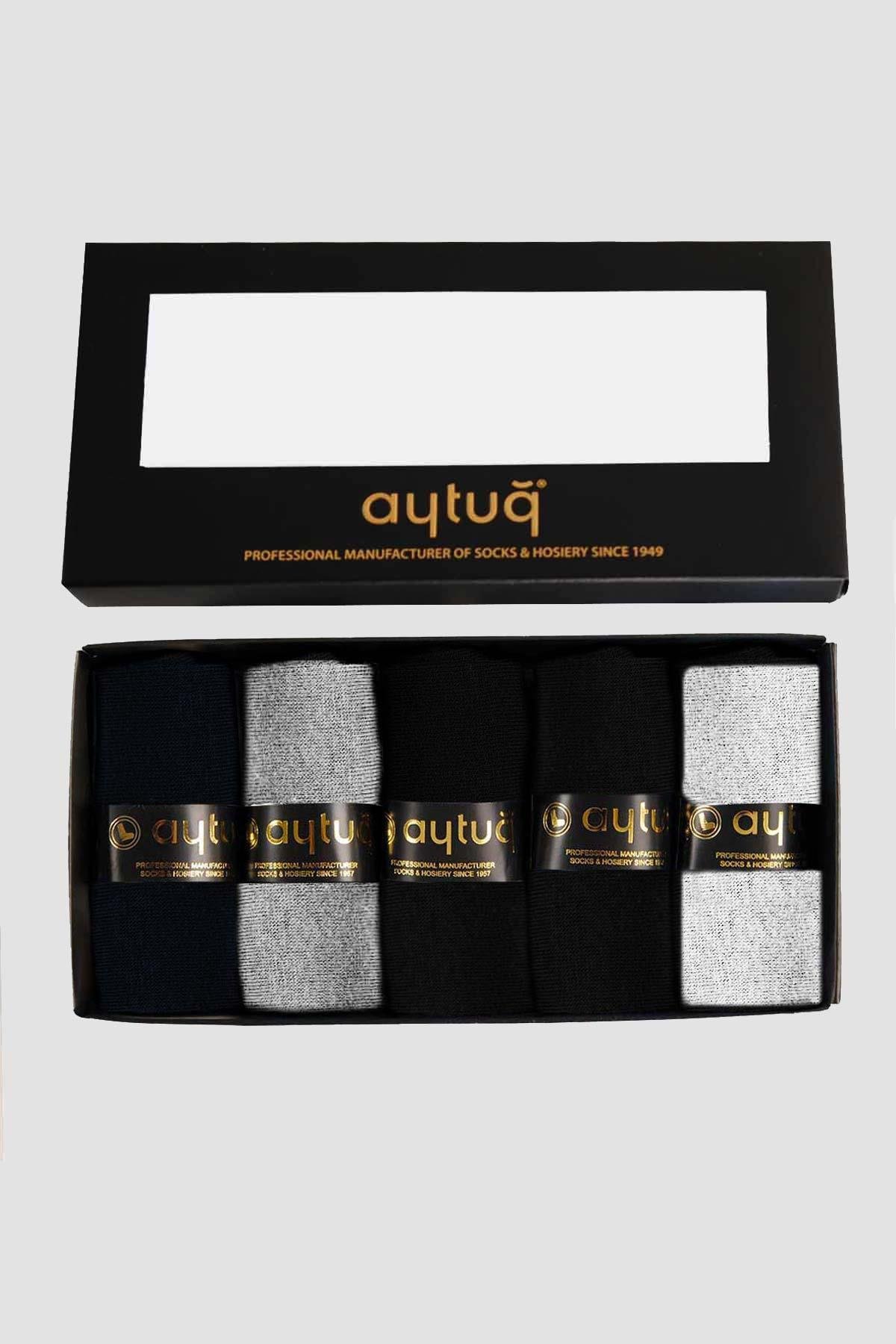 Aytuğ Erkek Pamuklu 5 Çift Özel Kutulu Patik Çorap   11242 1