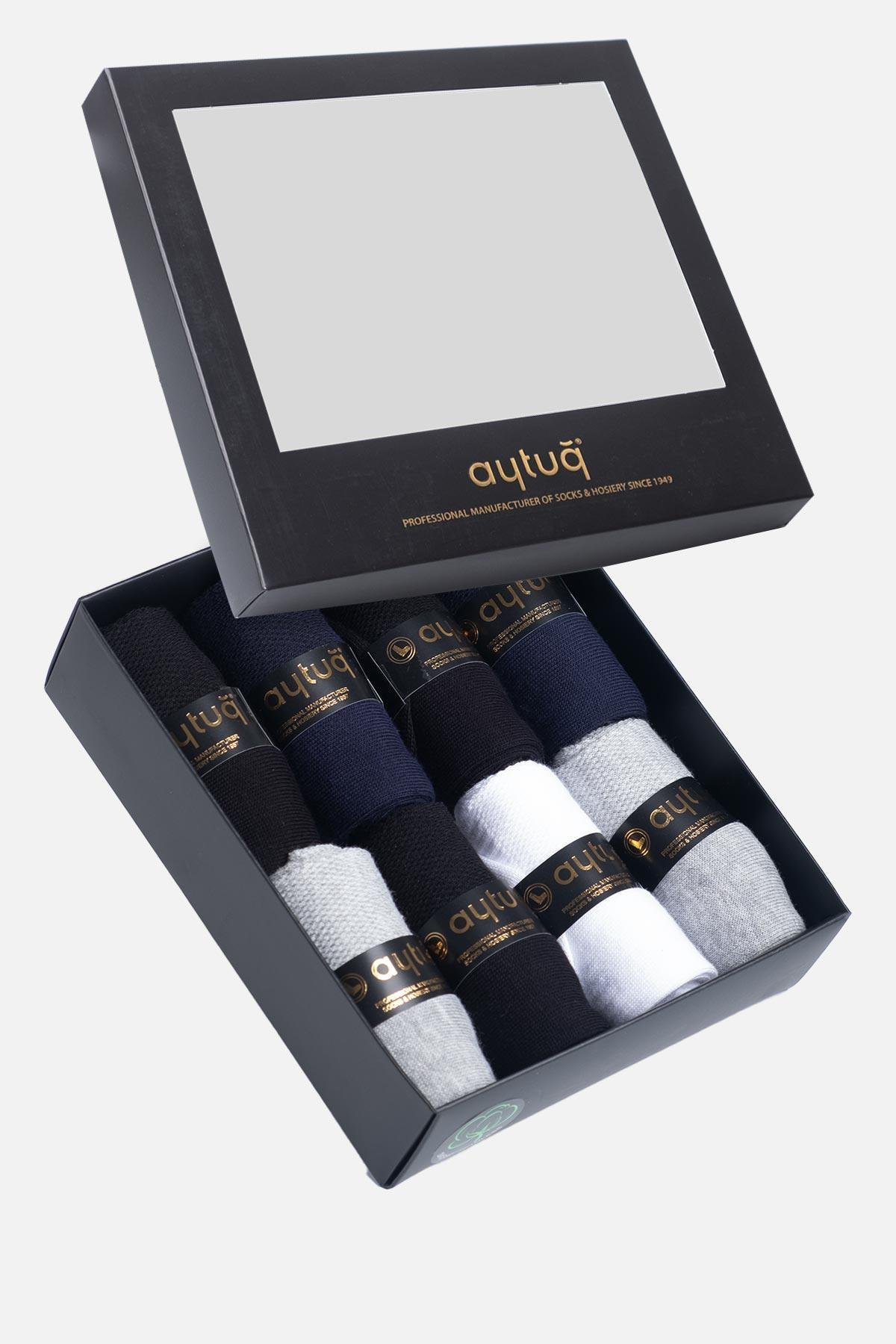 Aytuğ Men's Cotton 8 Pairs Special Boxed Sports Ballet Socks - 55400
