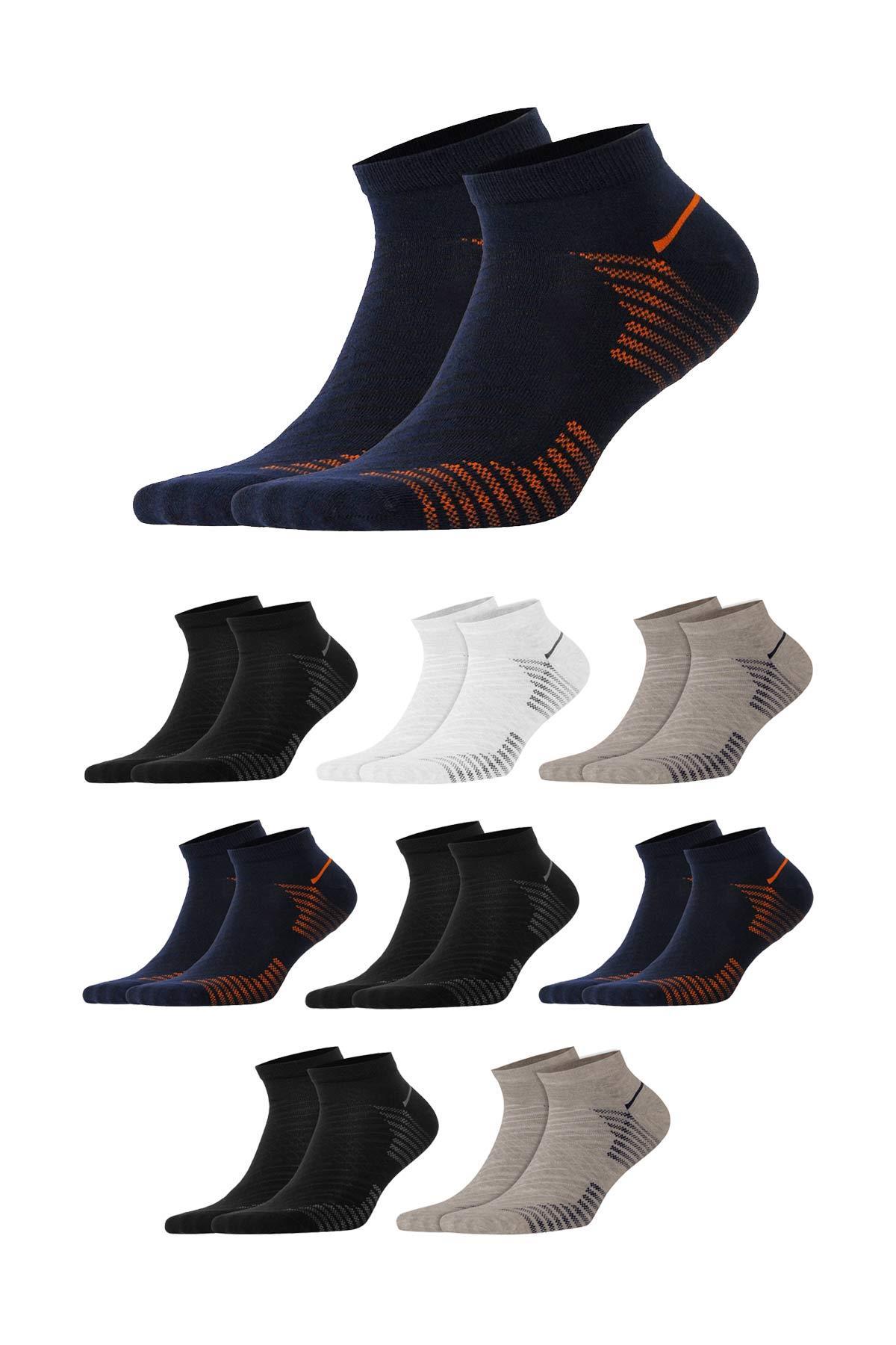 Aytuğ Men's Cotton 8 Pairs Special Boxed Booties Socks - 11250-2