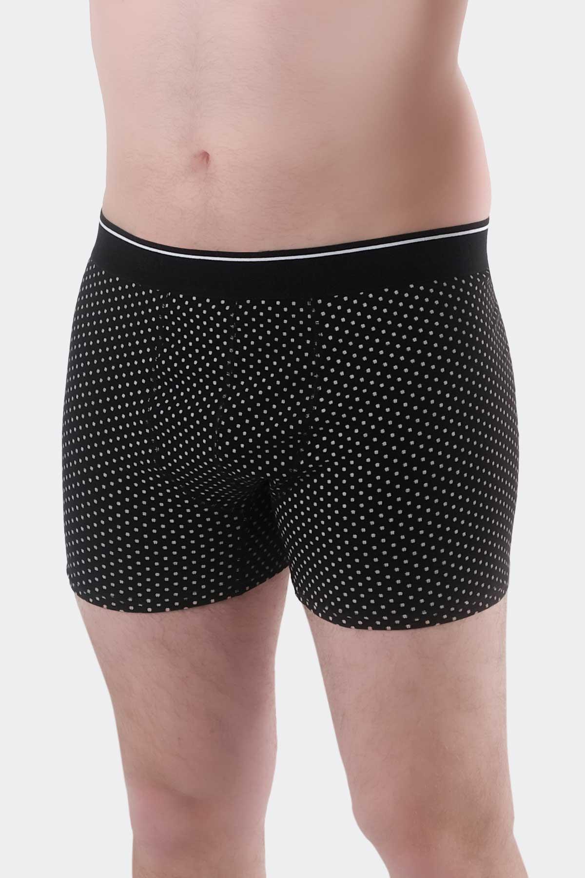 Aytuğ Erkek Pamuklu Desenli Siyah 2'li Boxer ZMB 2