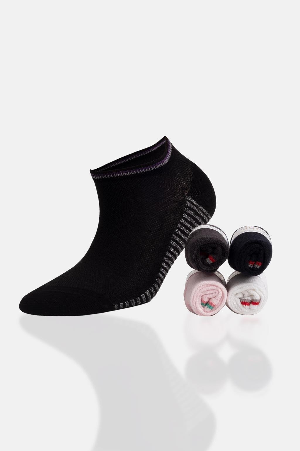 Aytuğ Women's Bamboo 8 Pairs Special Boxed Booties Socks - 34253