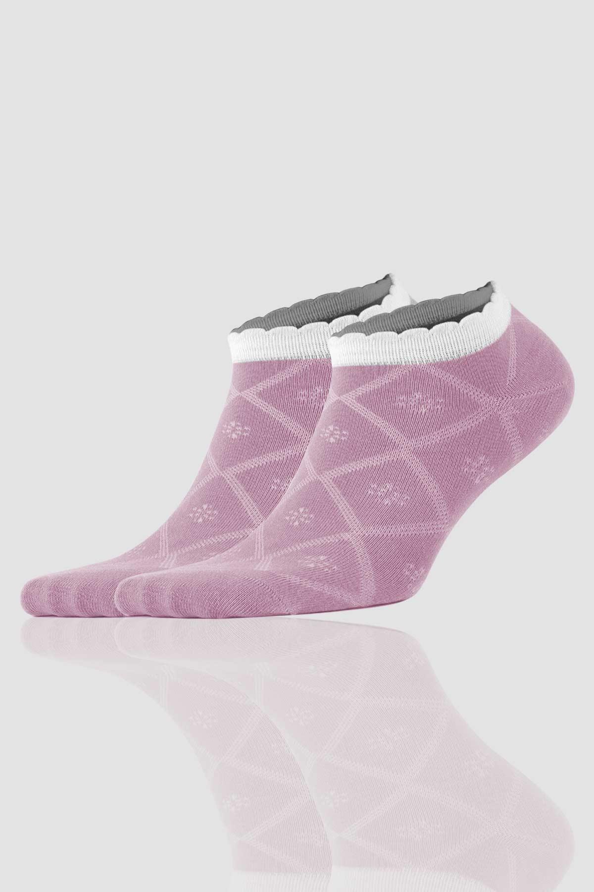 Aytuğ Women's Bamboo 8 Pairs Special Boxed Booties Socks - 34256-1
