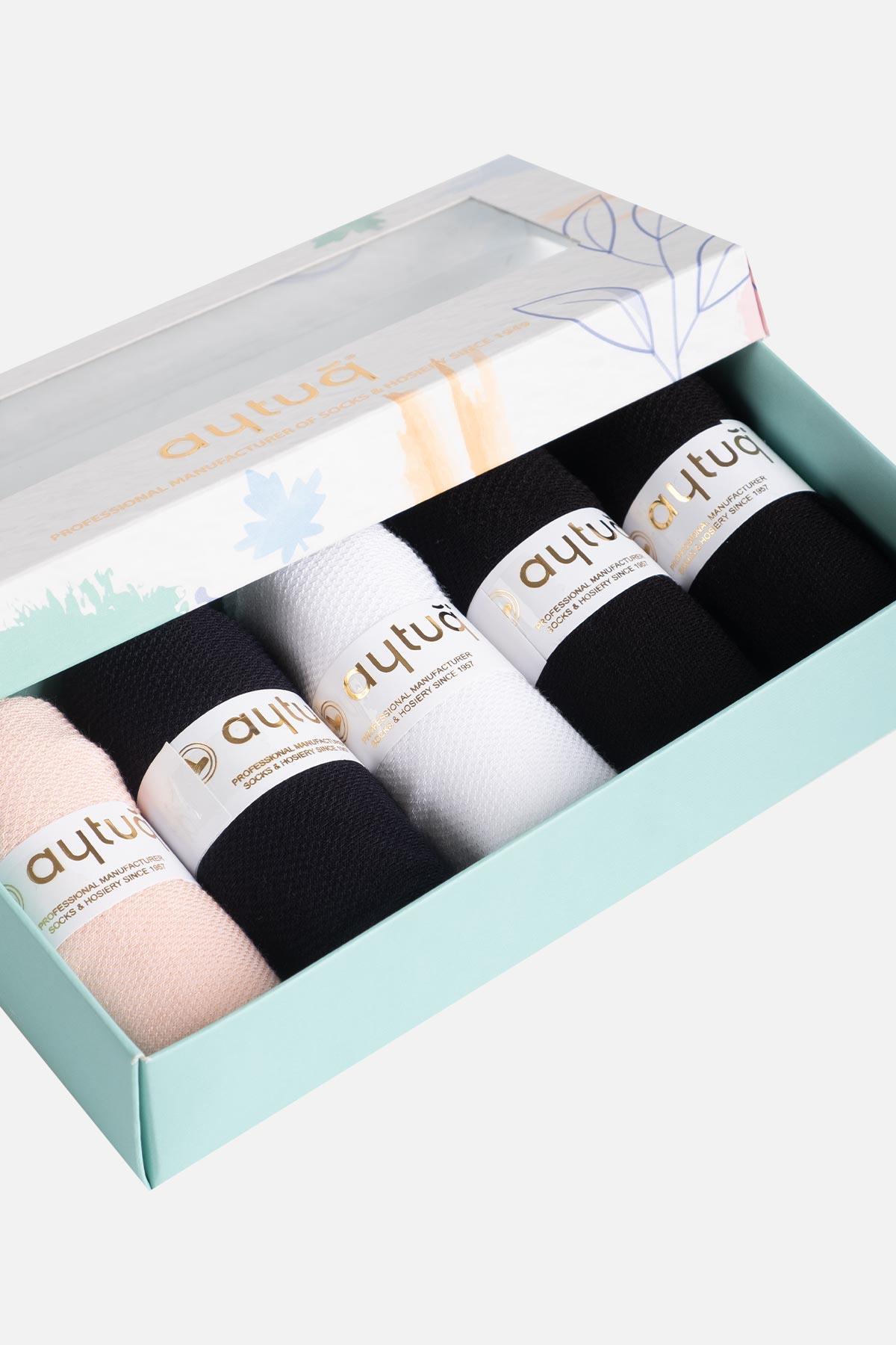 Aytuğ Women's Modal by Tencel™ 5 Pairs of Special Boxed Socks - 33018