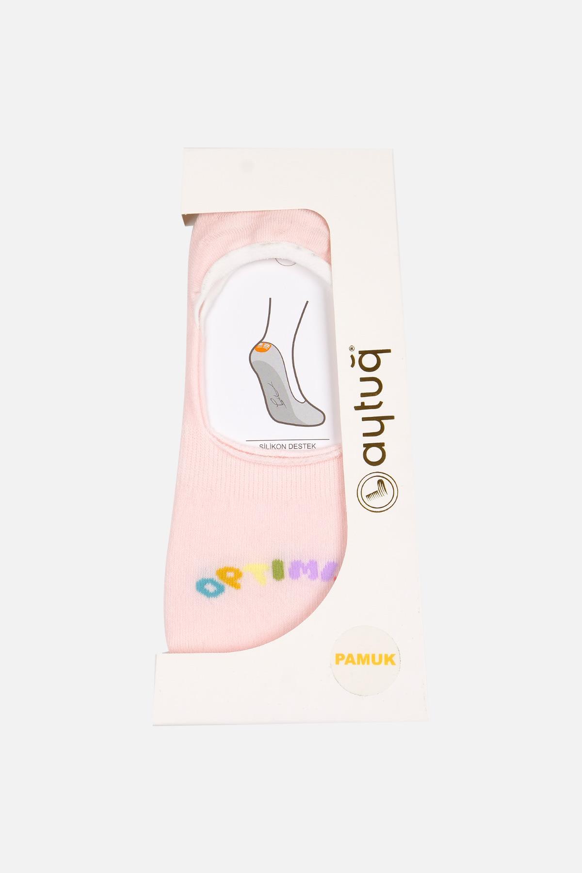 Aytuğ Kadın Pamuk 2 Çift Özel Kutulu Pembe Babet Çorap - 31354