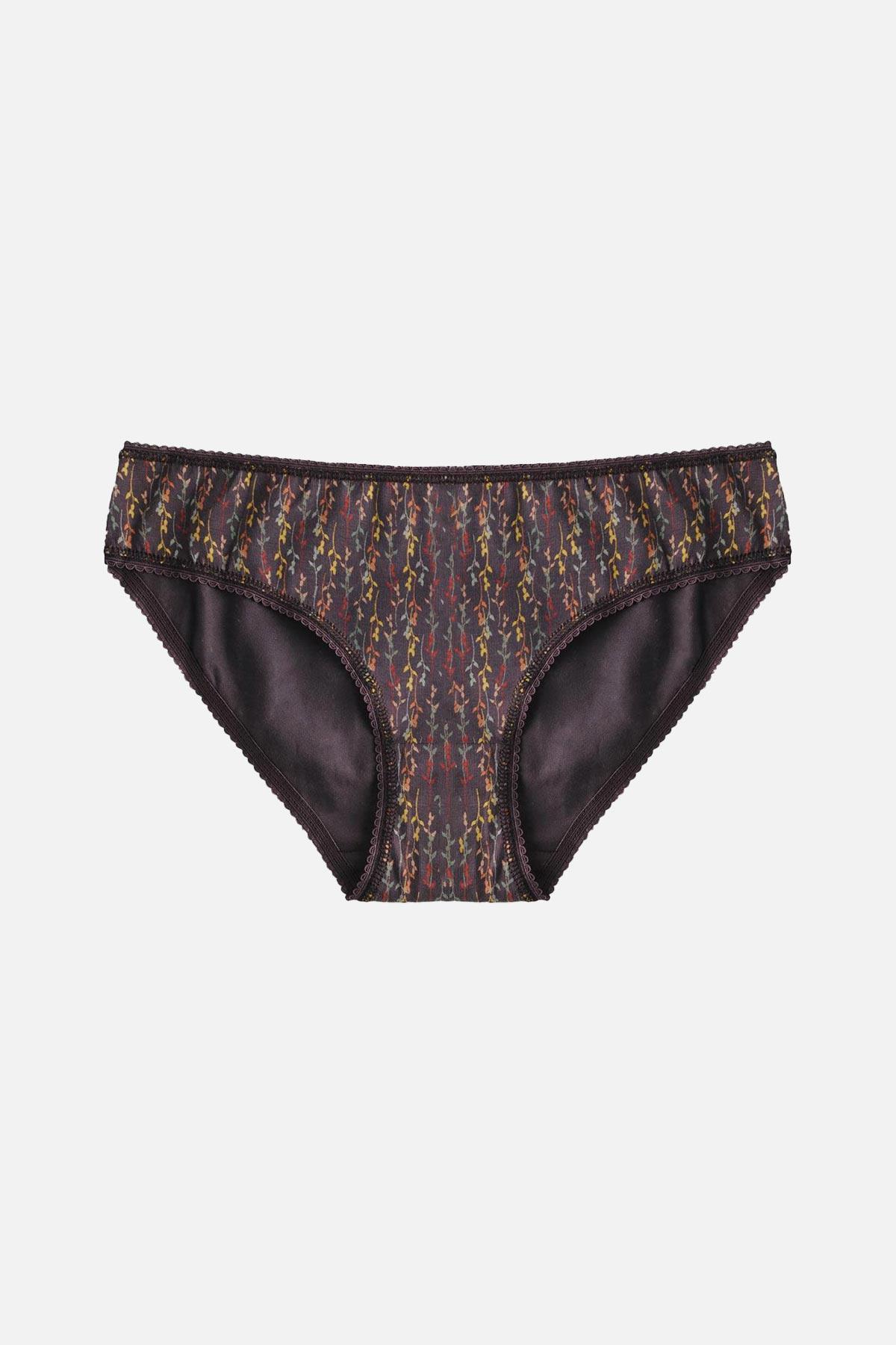 Aytuğ Kadın Pamuklu Orta Kalın 3'lü Çok Renkli Slip Külot - Desen 4