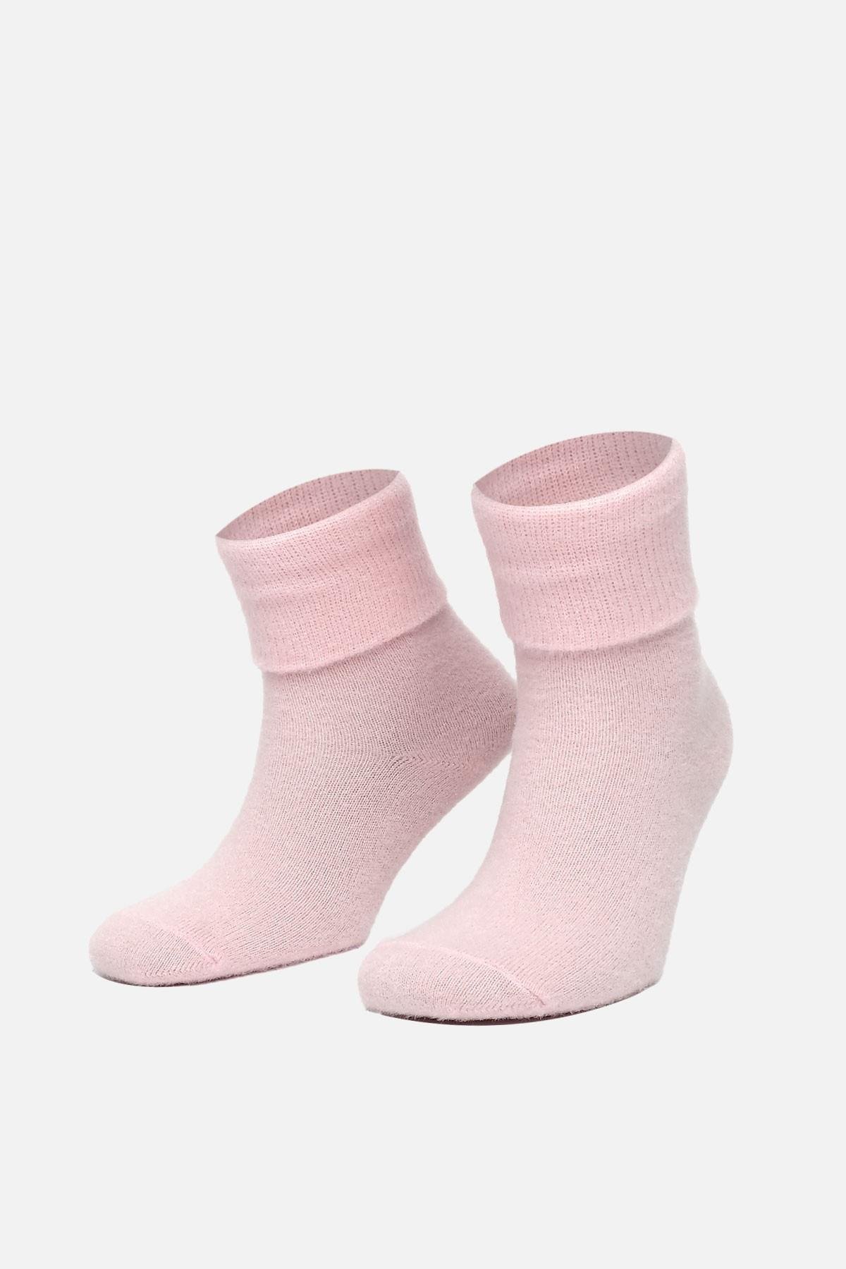 Aytuğ Kadın Soft Peluş Termal Tekli Pembe Soket Çorap