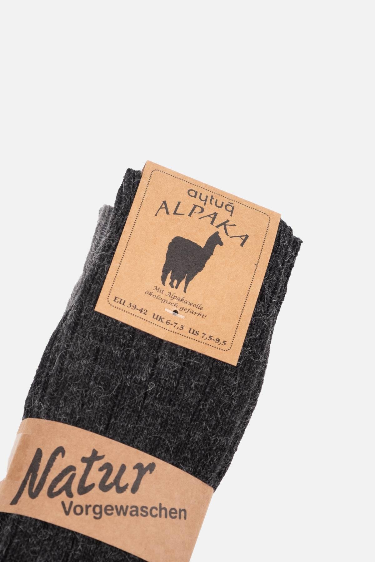 Aytuğ Unisex Alpaka Yünü Kışlık Soket 2'li Çorap 3095 G/A