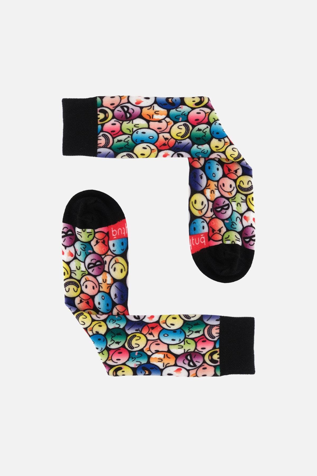Aytuğ Unisex Emoji Desenli Eğlenceli Soket Çorap - A-DFS-E