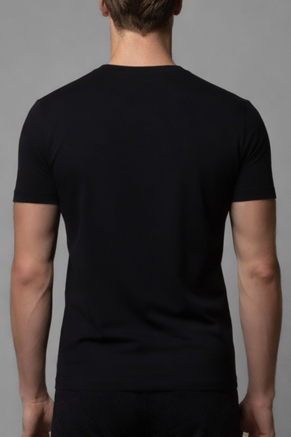 Erkek Arnaldo Modal by Tencel Tişört SİYAH