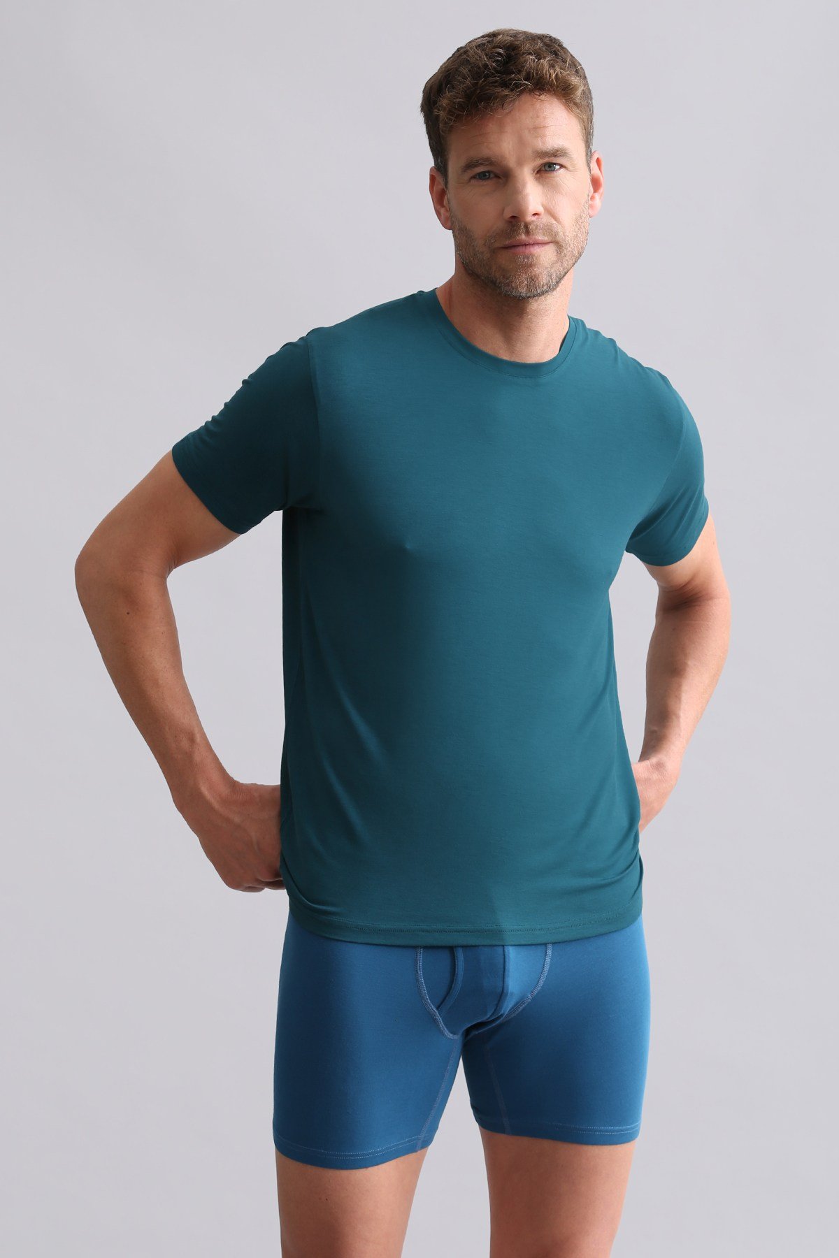 Erkek Bambu Zeus Bisiklet Yaka Fanila Fit Green