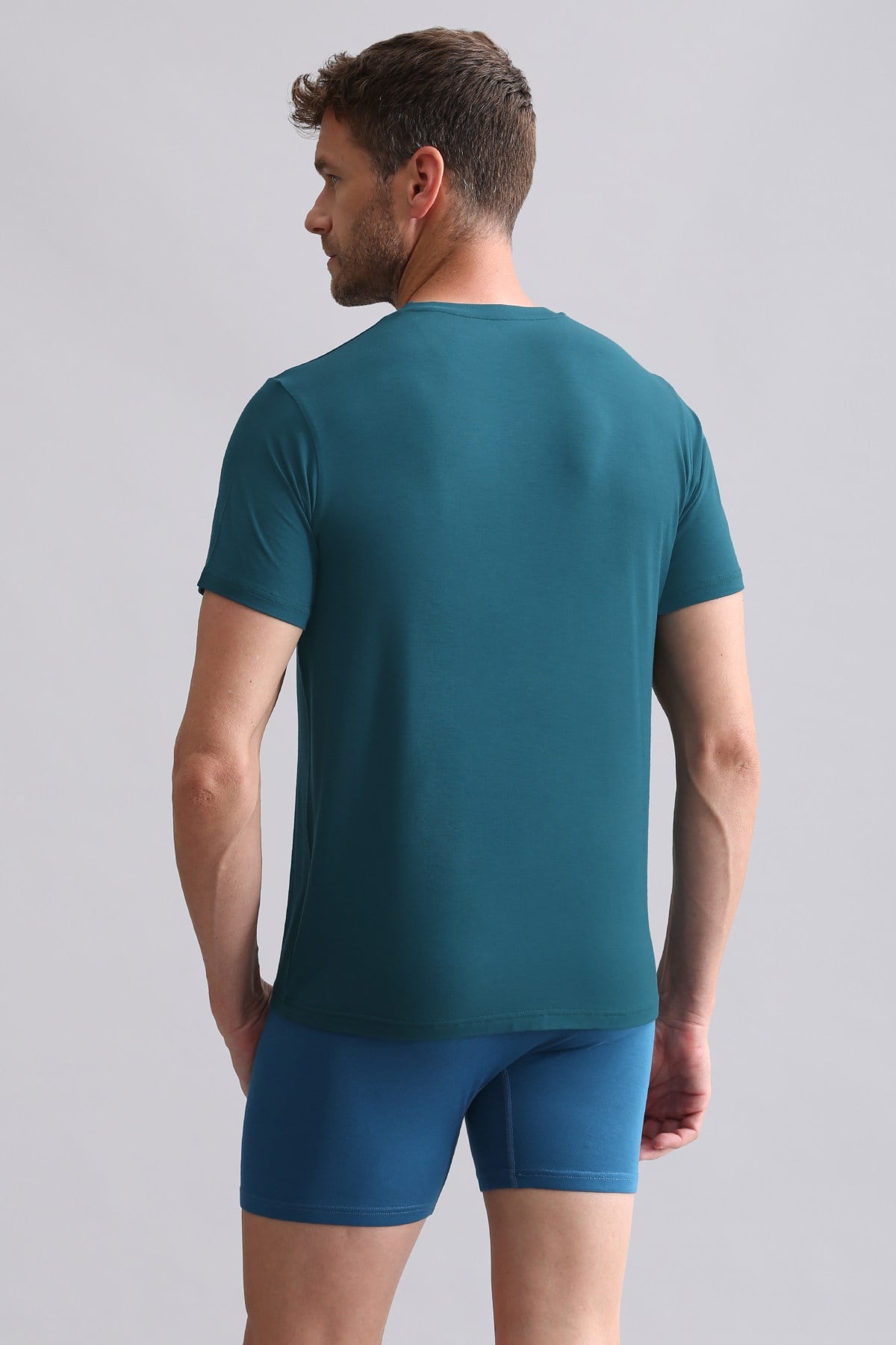 Erkek Bambu Zeus Bisiklet Yaka Fanila Fit Green