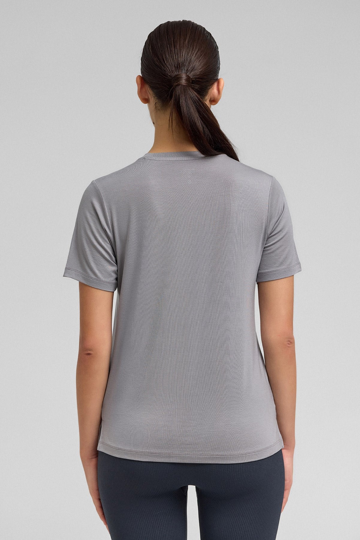Kadın Zeta Modal by Tencel Tişört Gri