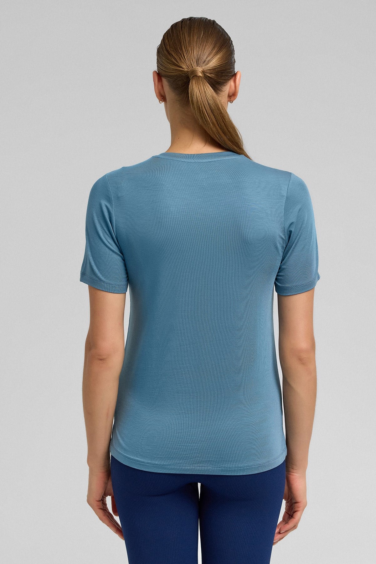 Zeta Kadın Modal by Tencel Tişört SİYAH