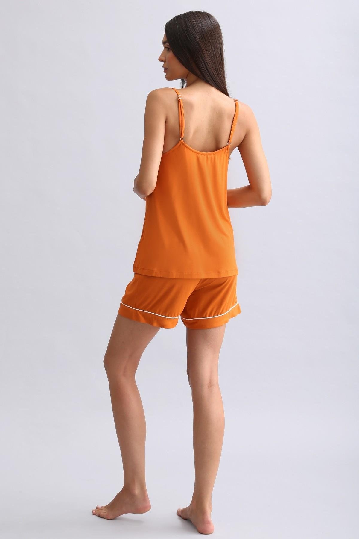 Kadın Modal İnce Askılı Pijama Üst Pas Kırmızısı