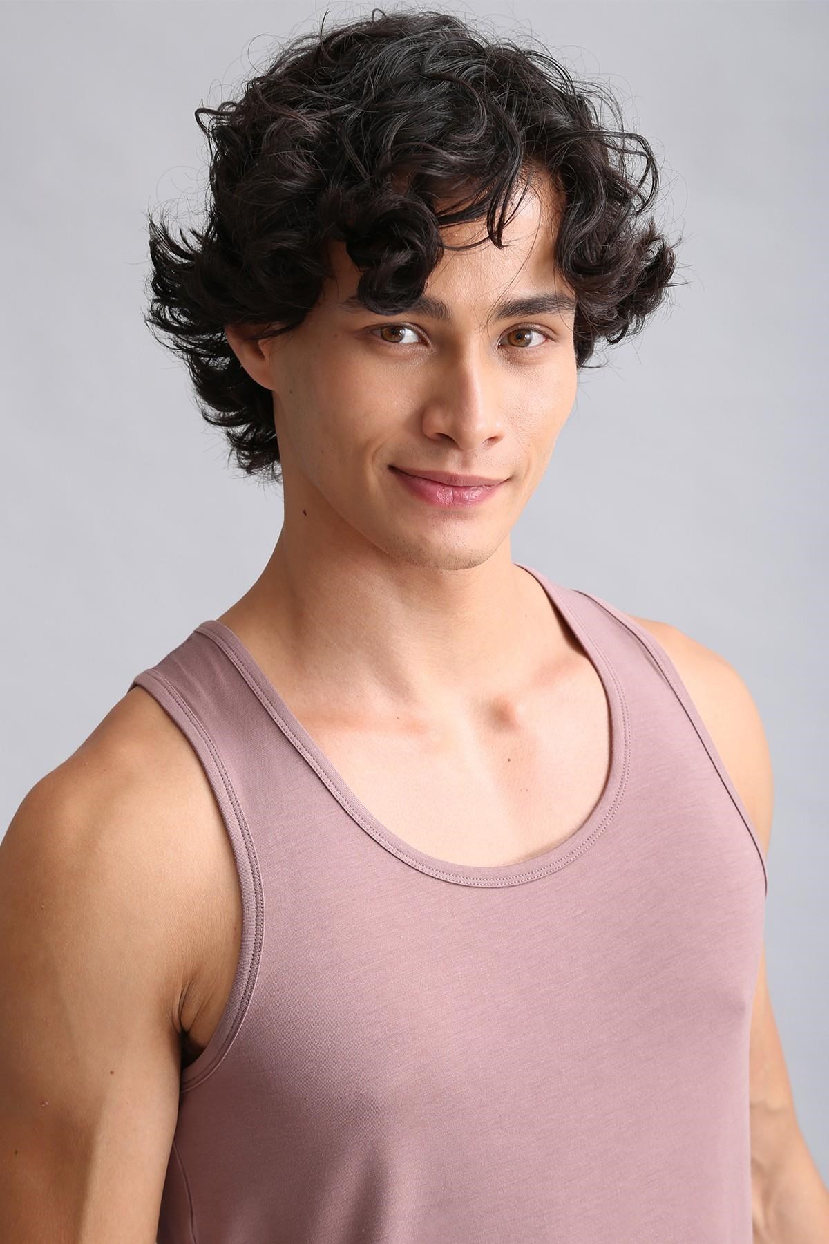 Mısırlı BAMBU HERCULES Slim Fit Basic Atlet Lavender