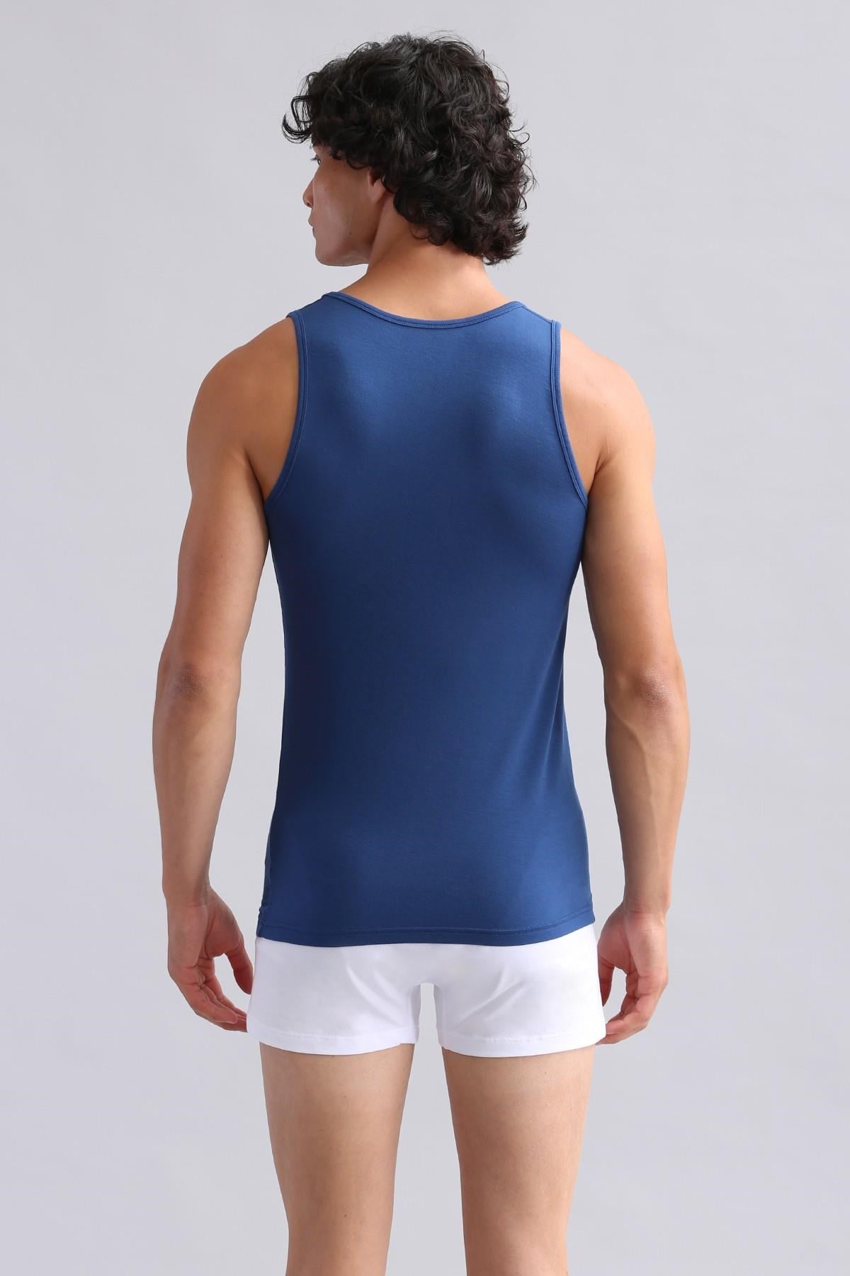 Mısırlı BAMBU HERCULES Slim Fit Basic Atlet Gece Mavisi