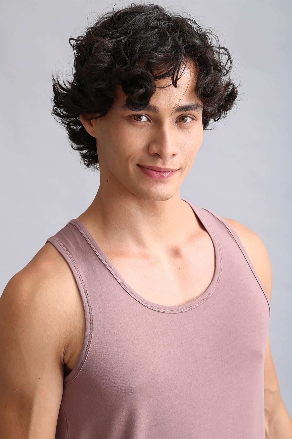 Mısırlı BAMBU HERCULES Slim Fit Basic Atlet Lavender