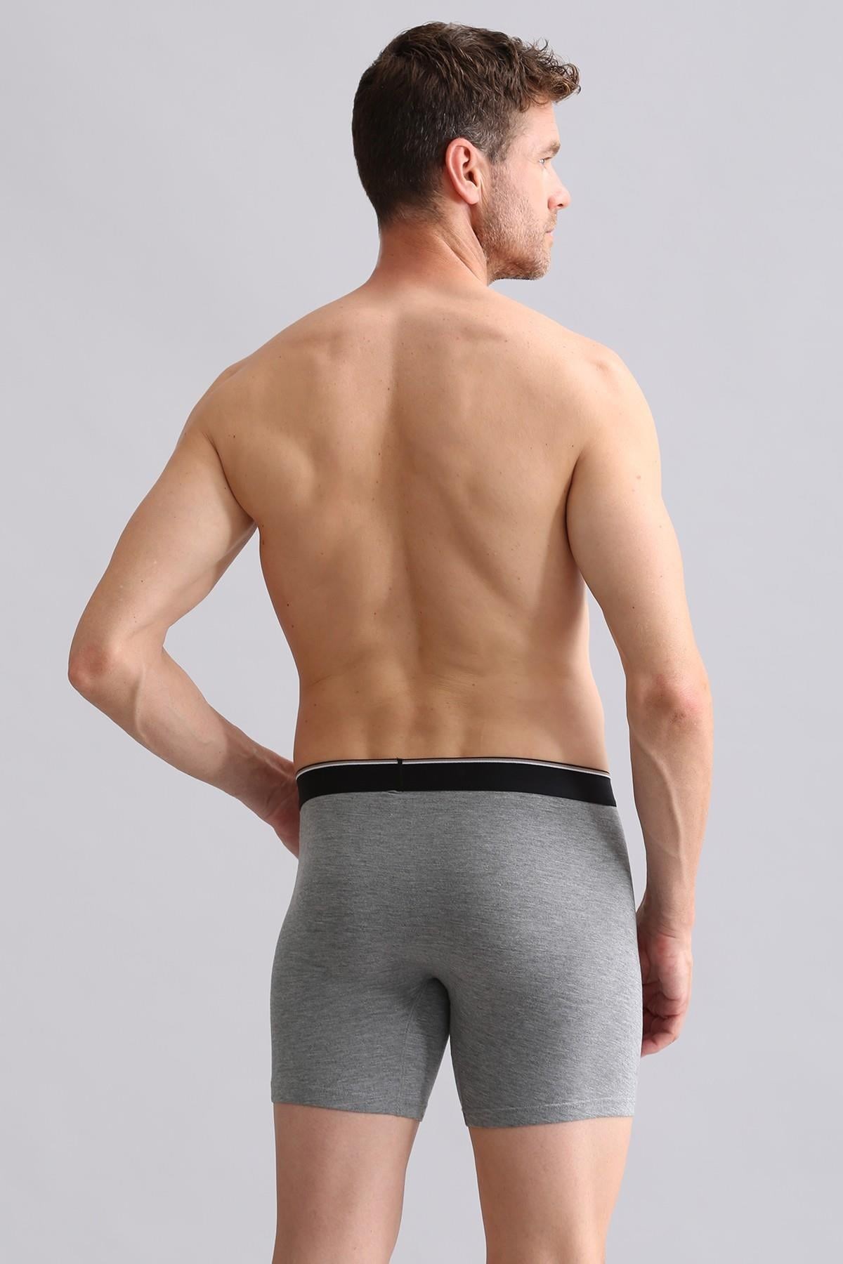 Mısırlı BAMBU SPARTACUS PERFORMANCE Long Boxer Gri Melanj