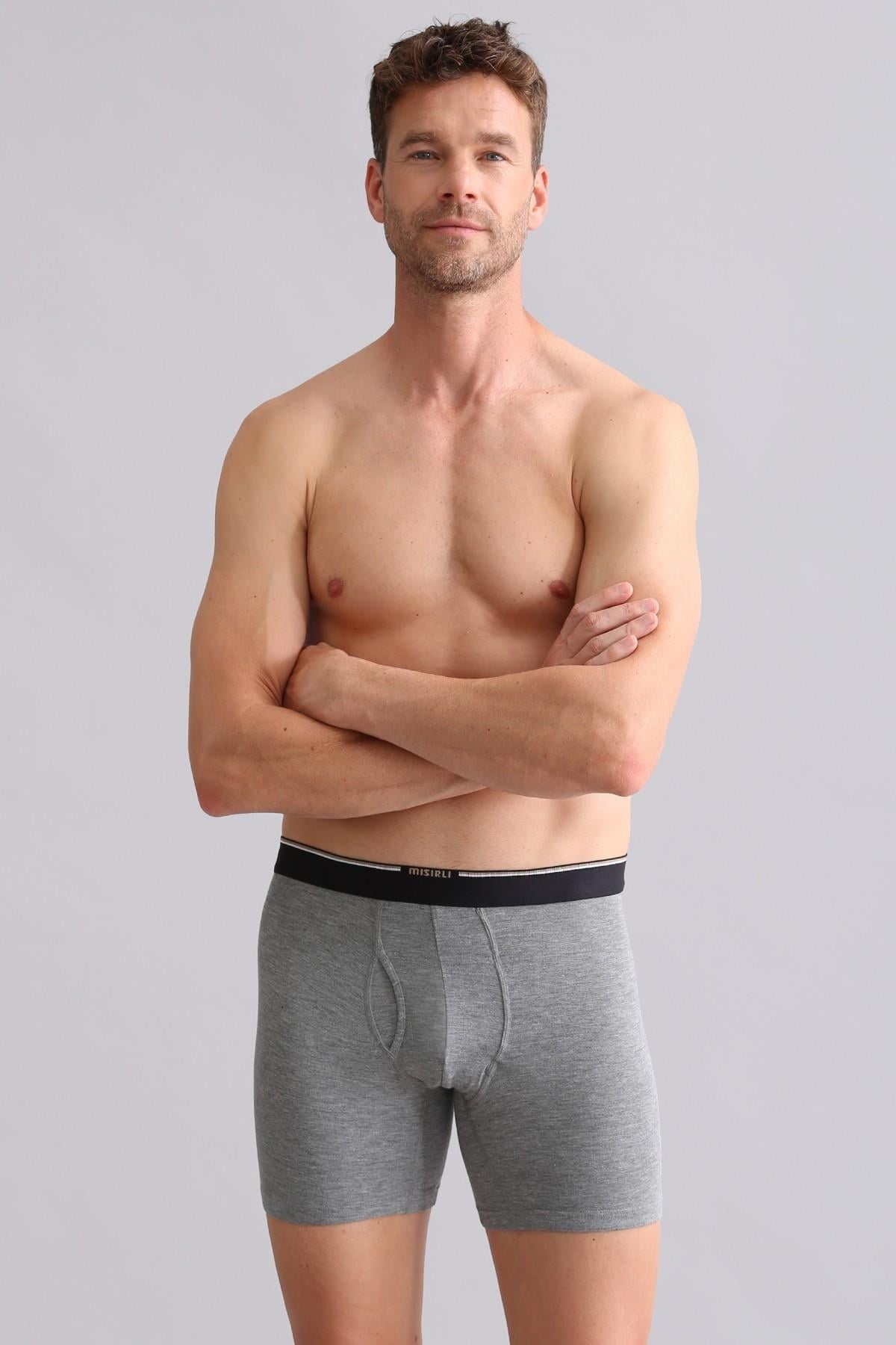 Mısırlı BAMBU SPARTACUS PERFORMANCE Long Boxer Gri Melanj