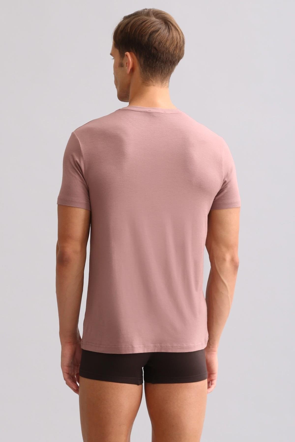 Mısırlı BAMBU ZEUS LUXURY Regular Fit Bisiklet Yaka Fanila / T-Shirt Lavender