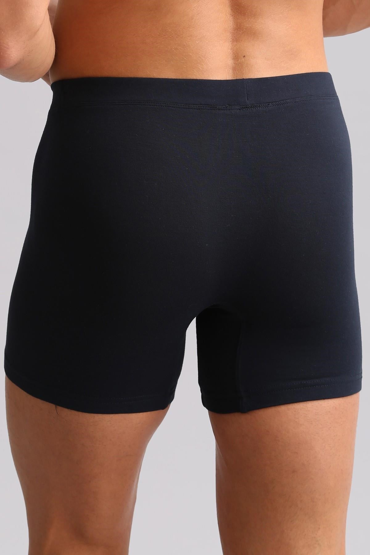 Mısırlı BAMBU ZEUS LUXURY Regular Fit Metal Armalı Long Boxer Lacivert