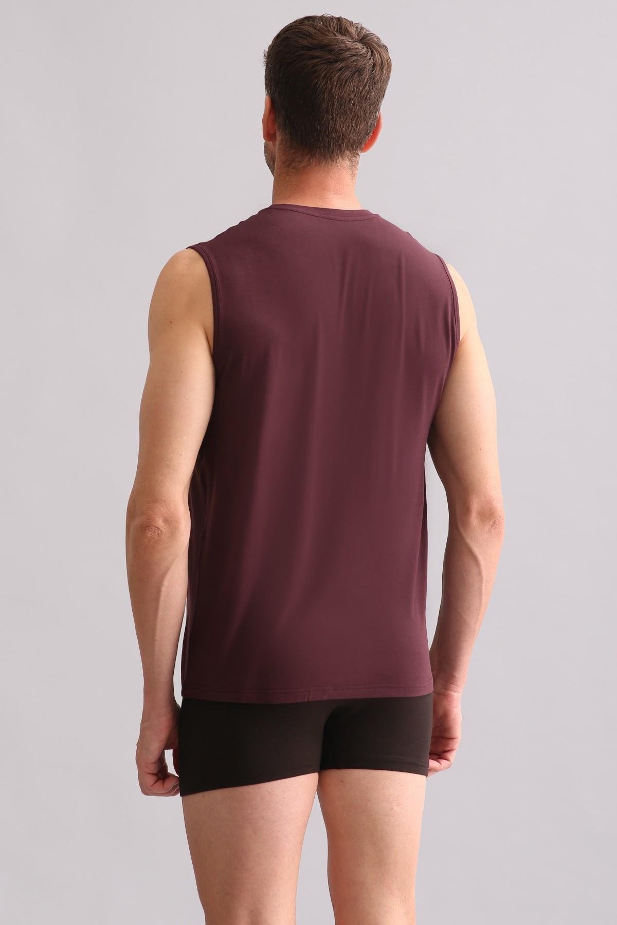 Mısırlı BAMBU ZEUS Regular Fit Bisiklet Yaka Sporcu Atlet Mor