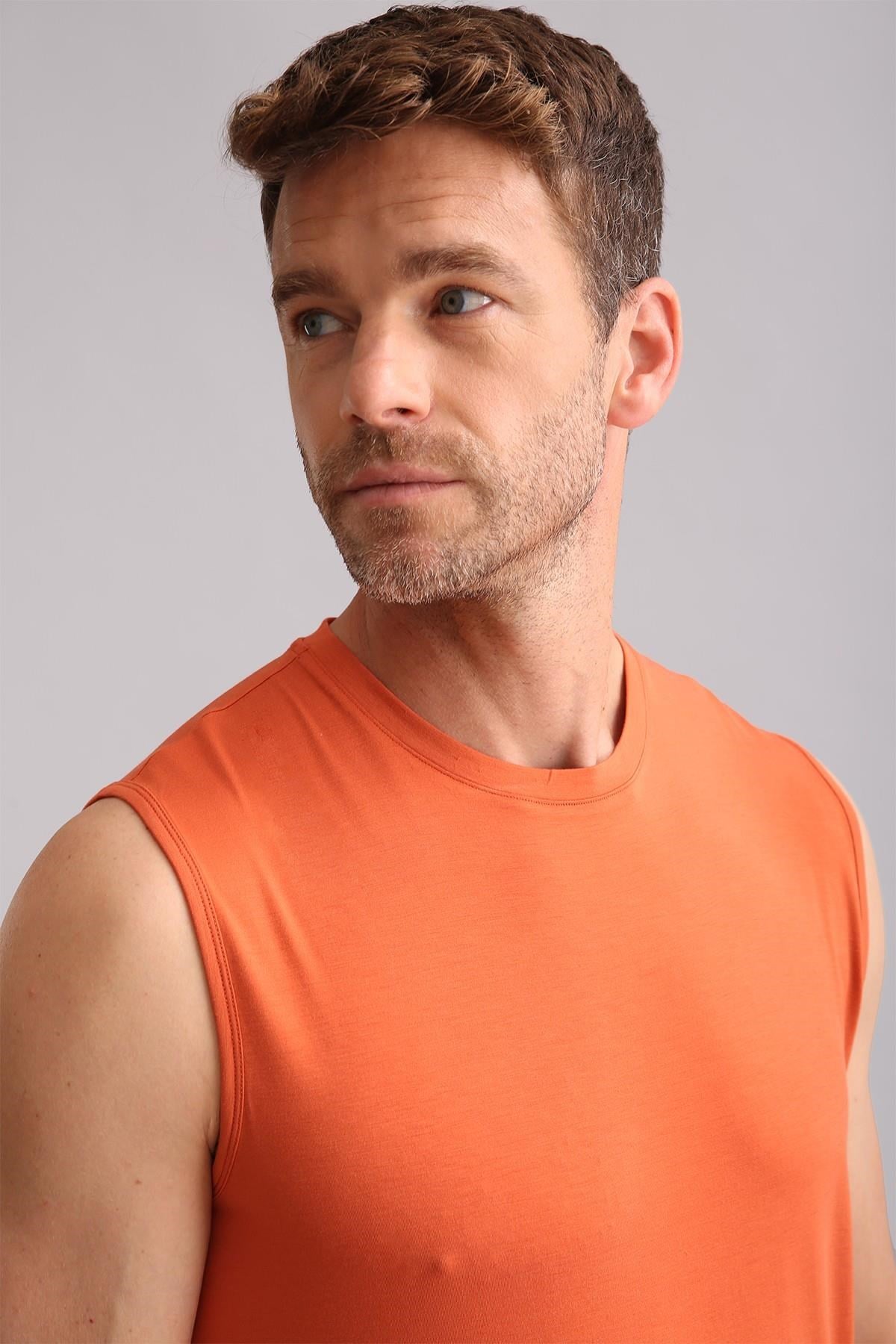 Mısırlı BAMBU ZEUS Regular Fit Bisiklet Yaka Sporcu Atlet / T-Shirt Pas Kırmızı